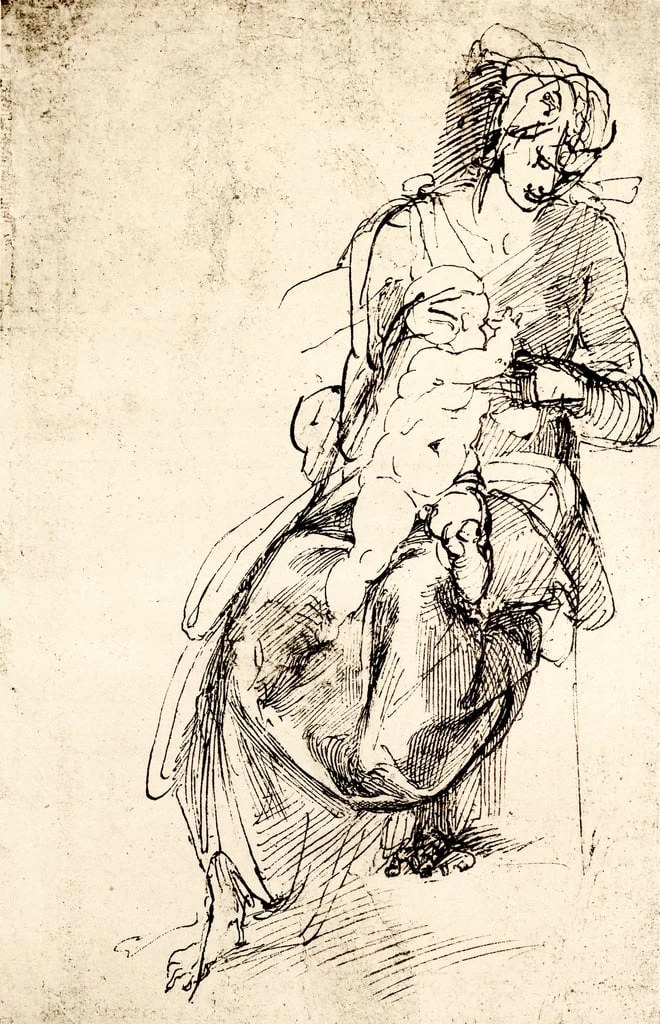 Studio per la statua della Madonna nella cappella medicea di Firenze